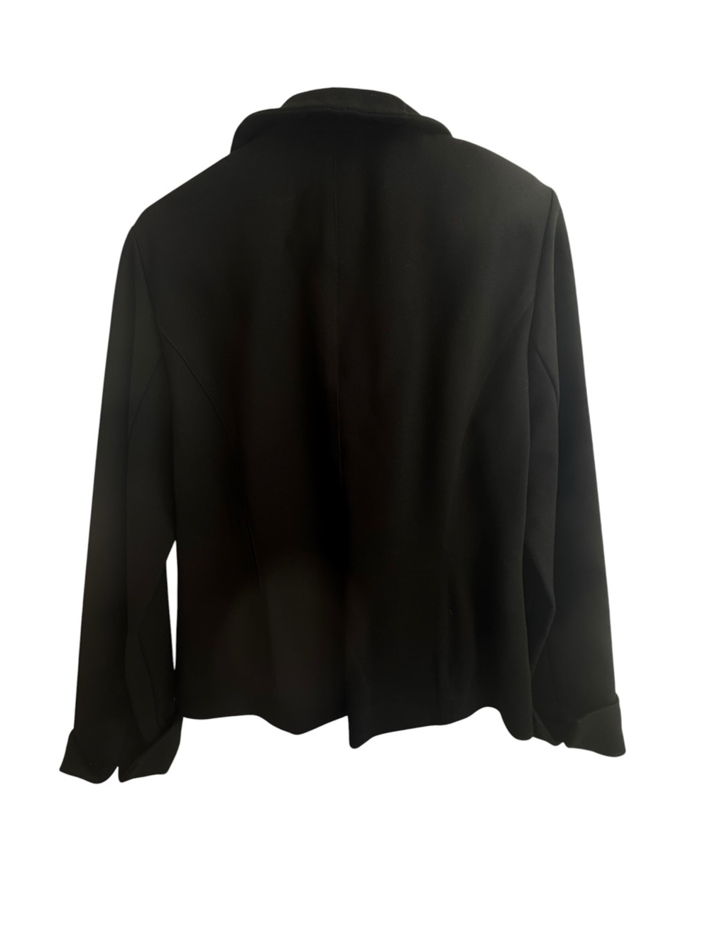 Nina McLemore Black Asymmetrical Zip Jacket Moto Style Size 6